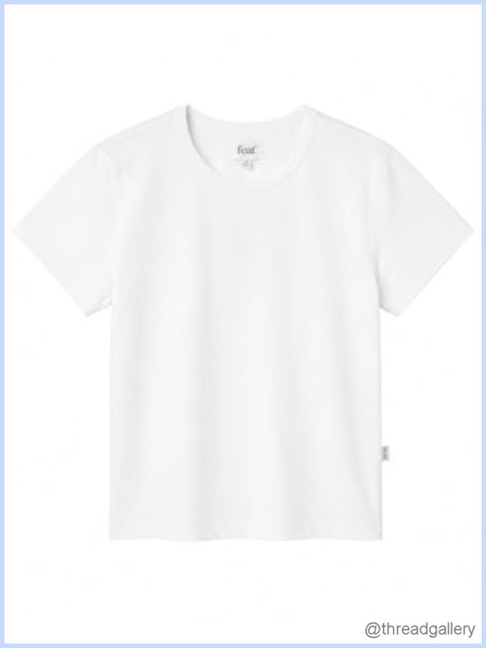 Boxy Cropped T-Shirt Crew Neck Short Sleeve Cotton Tee